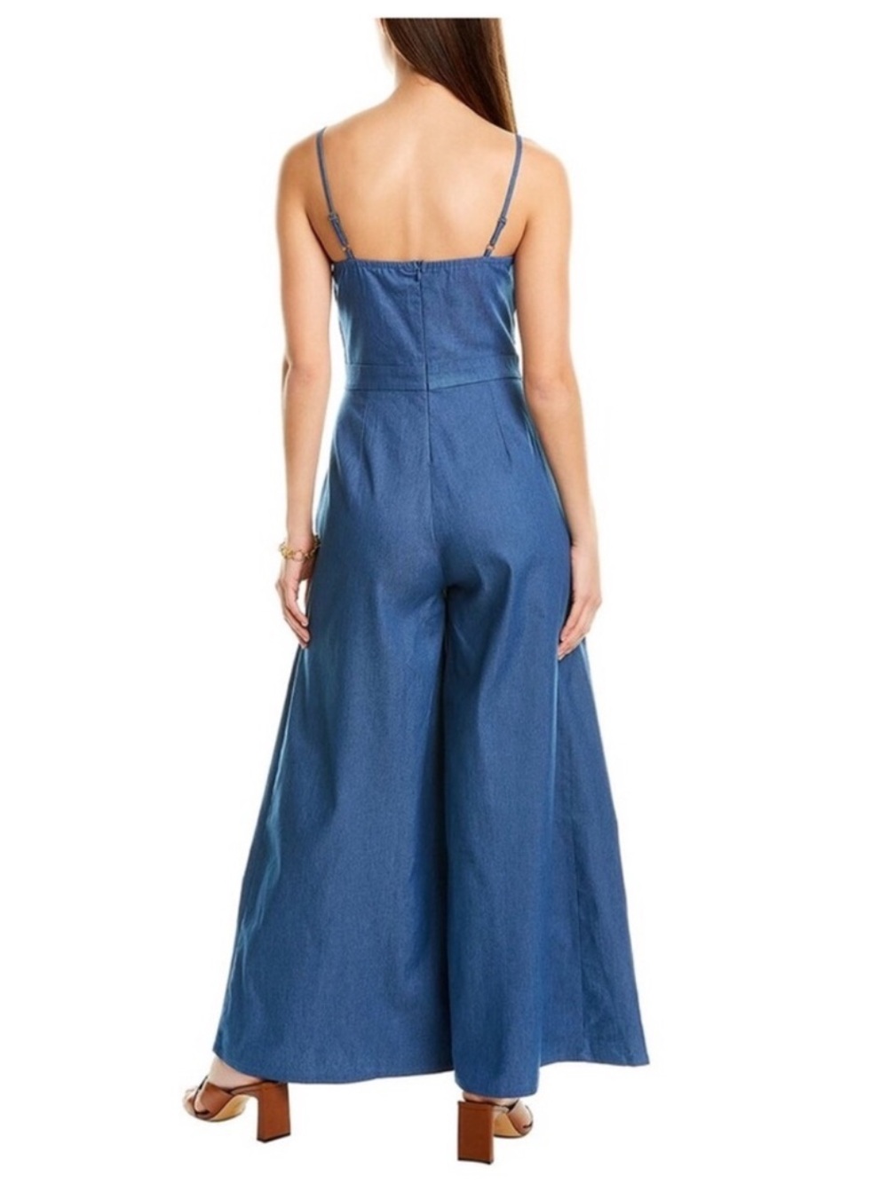 New! GRACIA Wide Leg Denim Jumpsuit - Picture 2 of 6